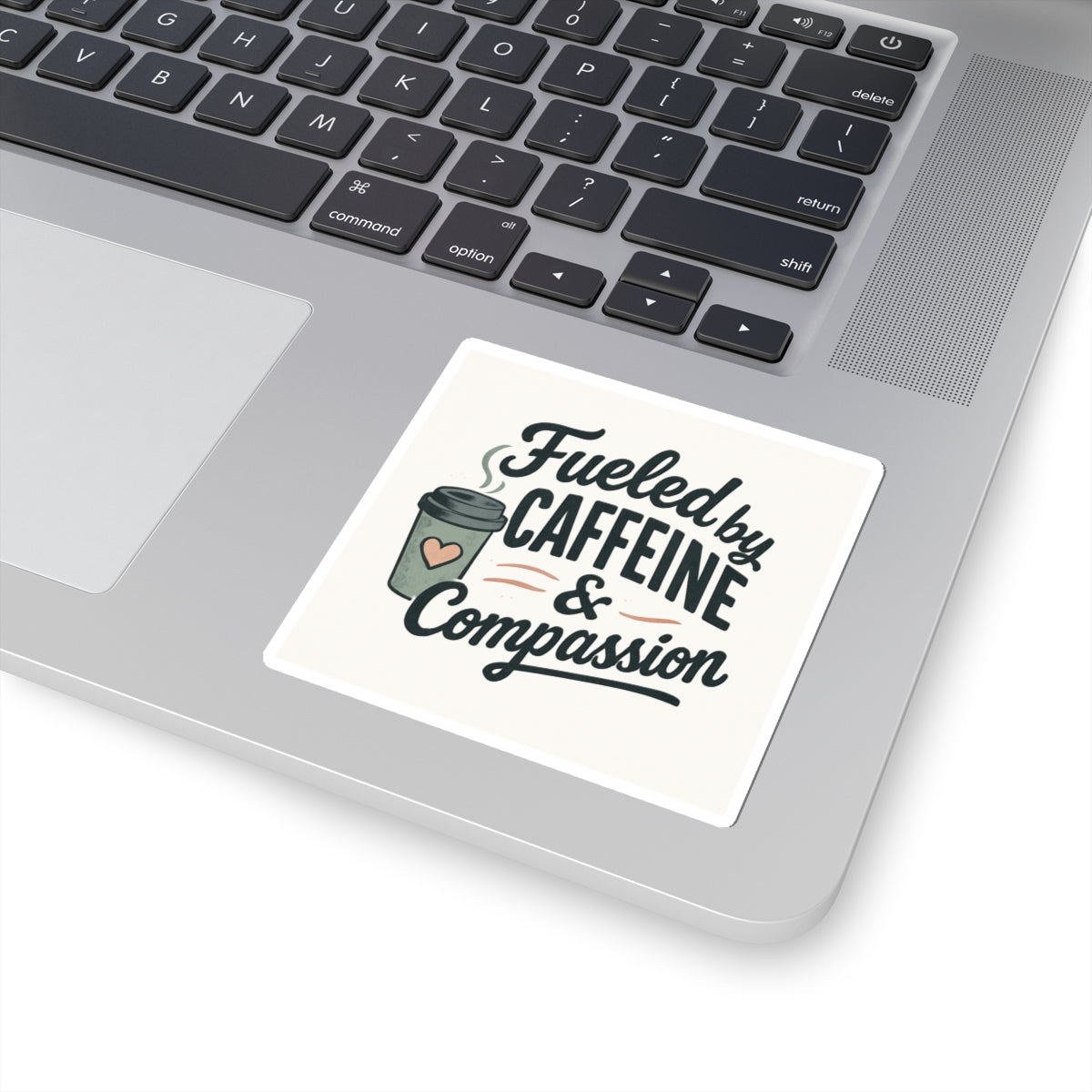 Fueled by Caffeine Kiss-Cut Stickers | Perfect for Coffee Lovers, Laptop Decals, Journal Decor, Gift Idea, Motivational Art