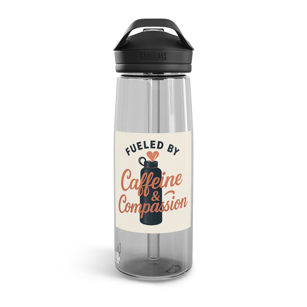 Compassionate Caffeine Water Bottle - Perfect for Hydration & Inspiration, Gift for Coffee Lovers, Fitness and Daily Use, 20oz/25oz