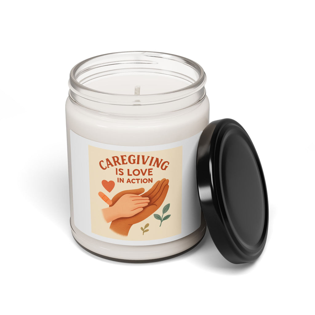 Caregiving Is Love Soy Candle — 9oz Scented Jar (Appreciation Gift)