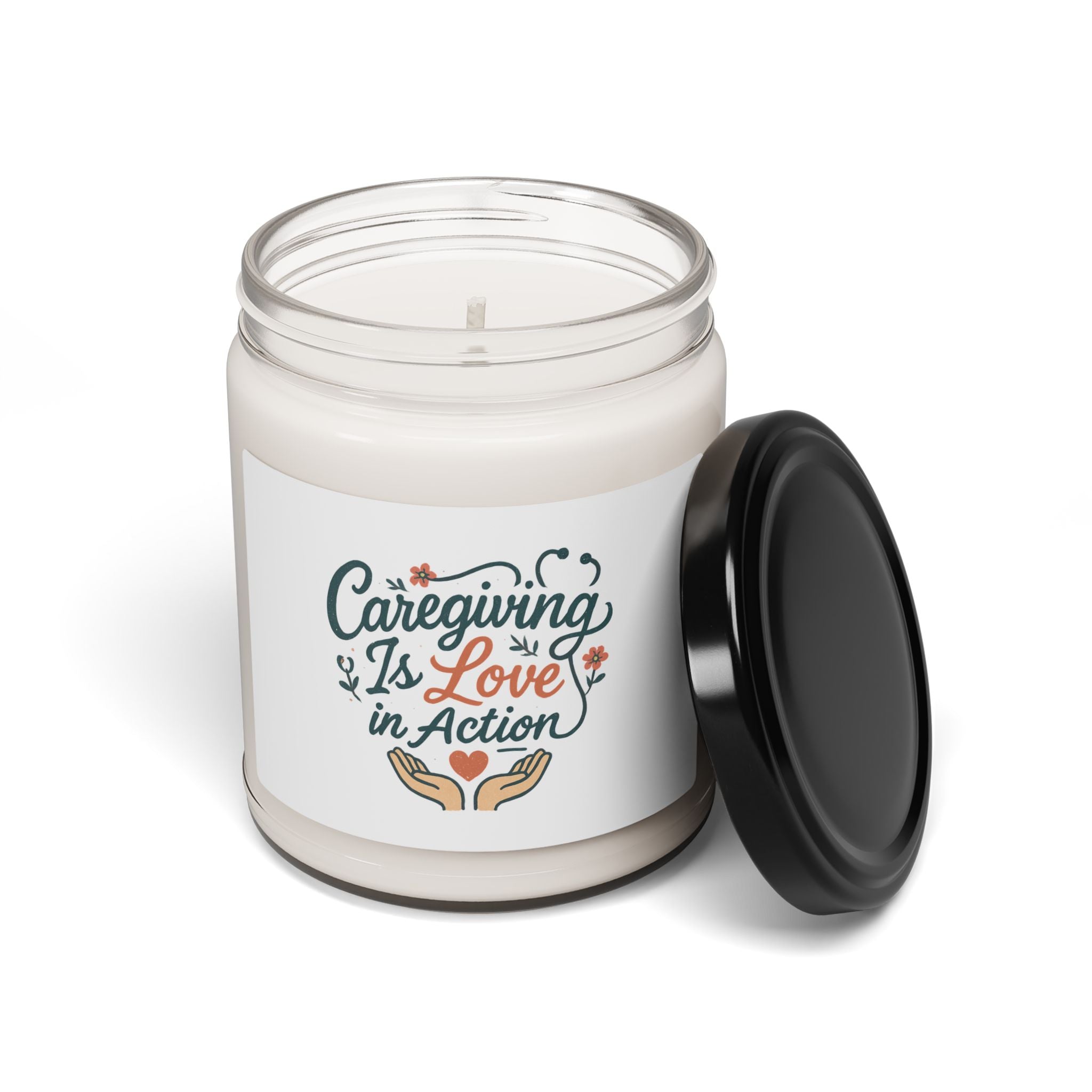 Caregiving Is Love in Action Soy Candle — 9oz Scented Jar (Gift for Caregivers)