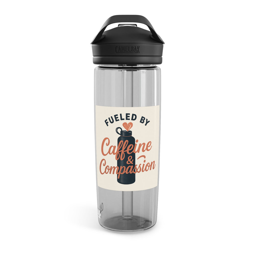 Compassionate Caffeine Water Bottle - Perfect for Hydration & Inspiration, Gift for Coffee Lovers, Fitness and Daily Use, 20oz/25oz