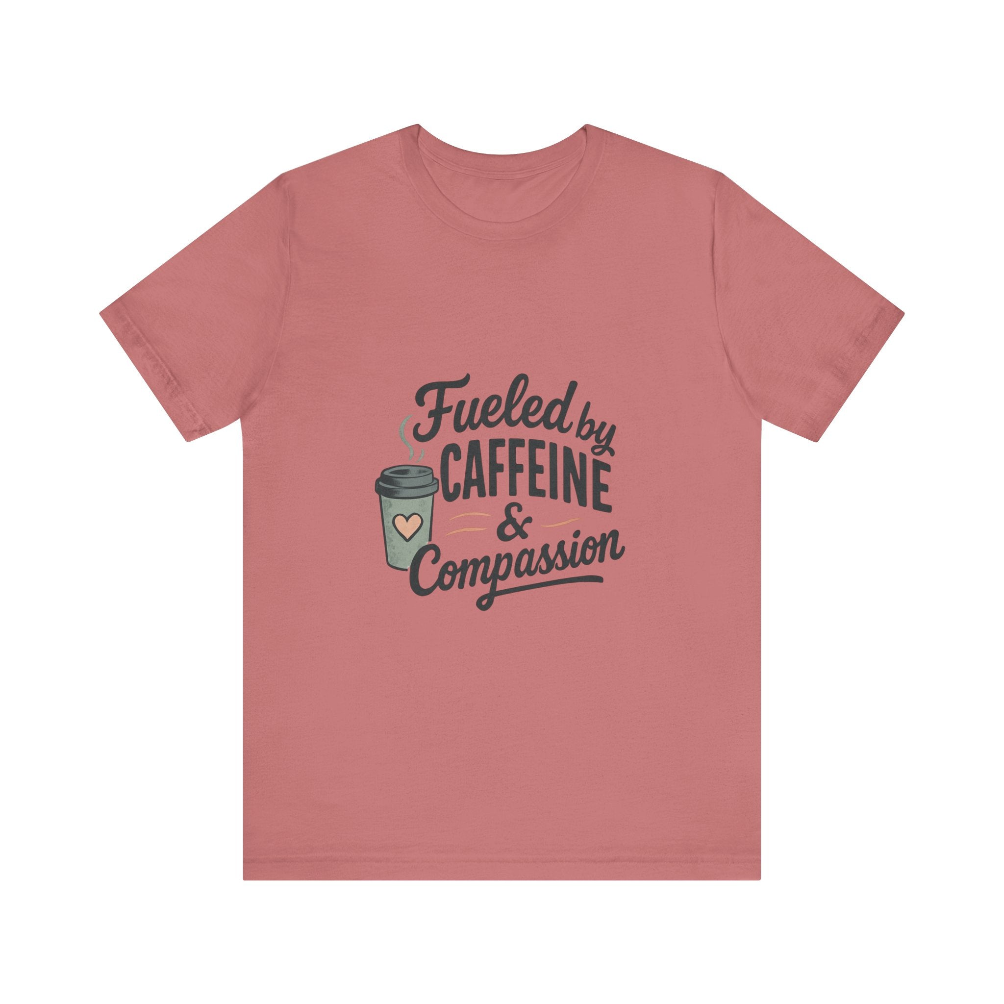 Caffeine & Compassion Tee, Funny Coffee Lover Shirt, Gift for Barista, Unisex Casual T-Shirt, Coffee Enthusiast Apparel, Everyday Wear